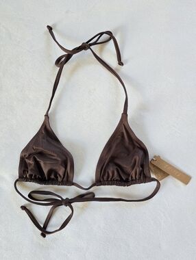 SKIMS▪️Recycled Swim Triangle Bikini Top in Cocoa